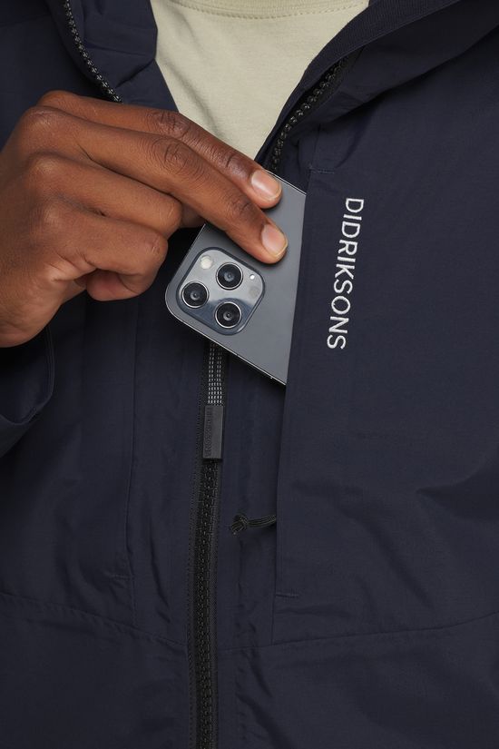 Didriksons Sören Gevoerde Parka Unisex Navy Blue