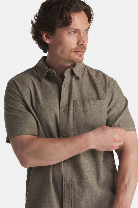 Sherpa Daha Short Sleeve Shirt dark khaki