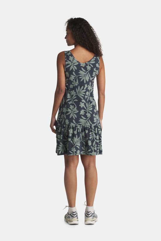 Sherpa Neha Ruffle Jurk Dames Black/Ass. Flower