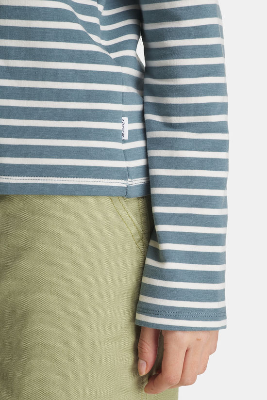 Ayacucho Aira Midweight Striped Top Dames Jade/White