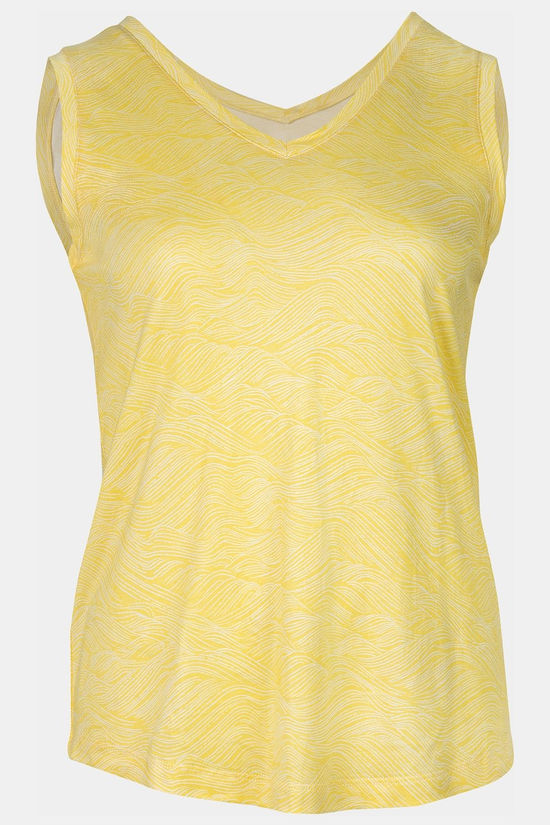 Ayacucho Victoria Tank Top Dames Light Yellow/Patterned