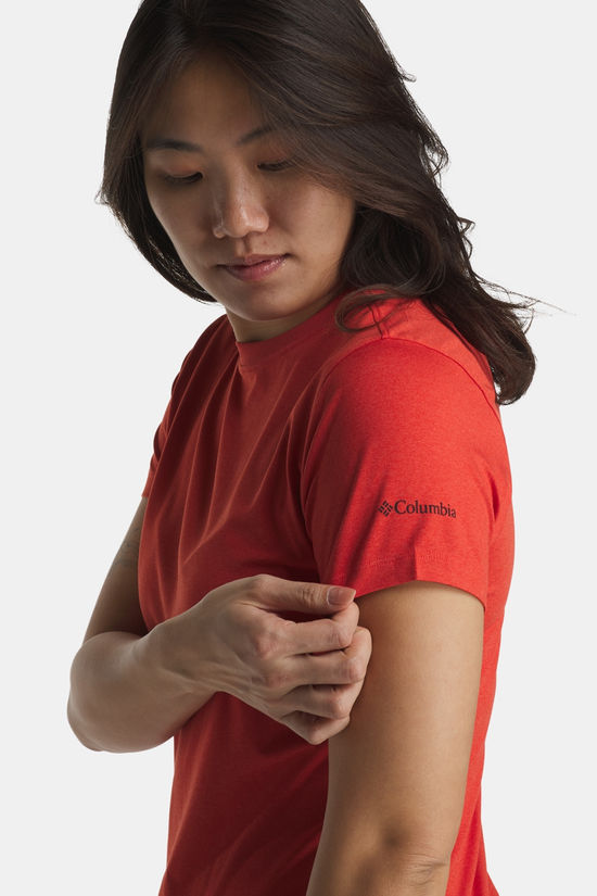 Columbia Parsons Point™ Back Graphic T-shirt Dames mid red/mid grey