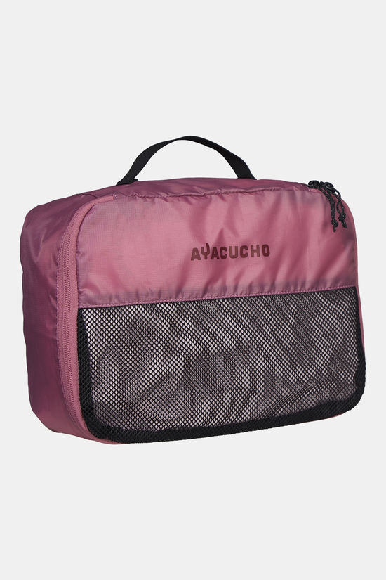 Ayacucho Meshbag Singlelayer Set (1L+2S) Packing Cubes mid pink/dark green