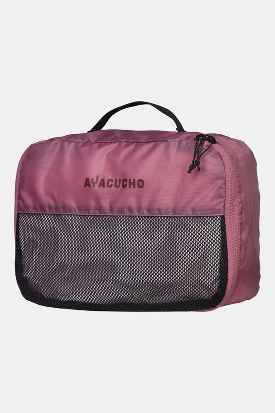 Ayacucho Meshbag Singlelayer Set (1L+2S) Packing Cubes mid pink/dark green