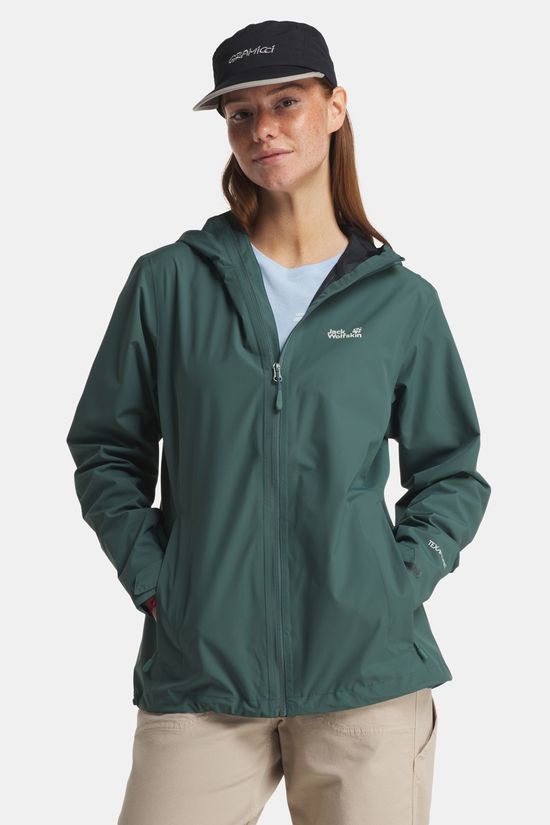 Jack Wolfskin Outrovert 2L Regenjas Dames dark green