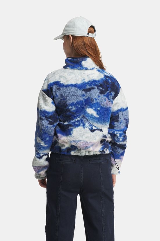 Columbia Helvetia II Printed Cropped Fleece Dames mid blue