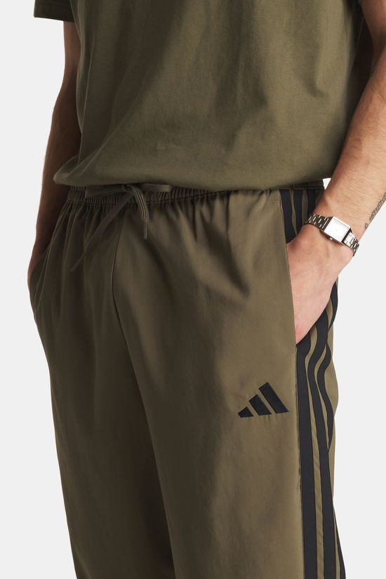 adidas Essentials 3-Stripes Stanford Open Hem Broek dark green