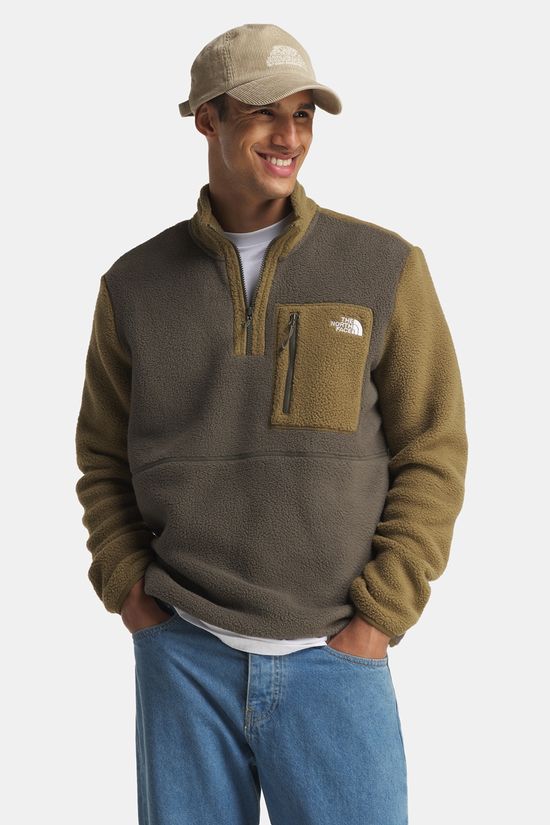 The North Face Yumiori 1/4 Zip Fleecetrui Heren Mid Green/Mustard