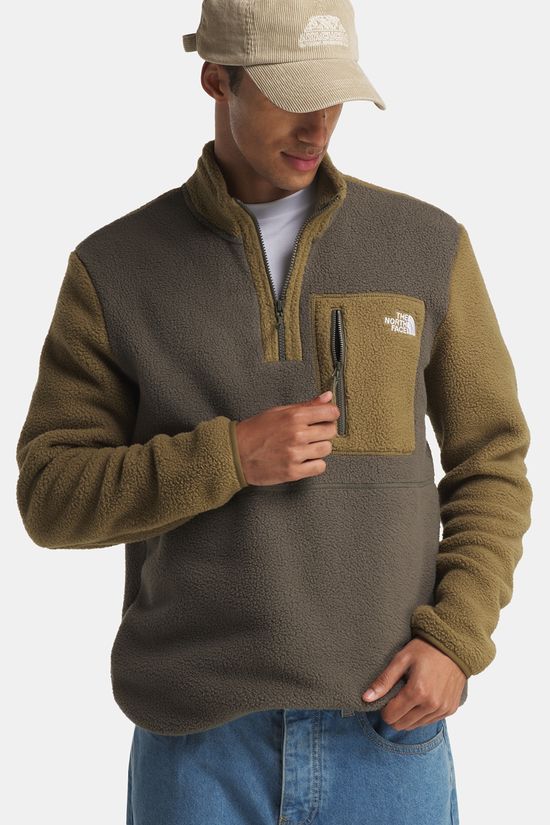The North Face Yumiori 1/4 Zip Fleecetrui Heren Mid Green/Mustard