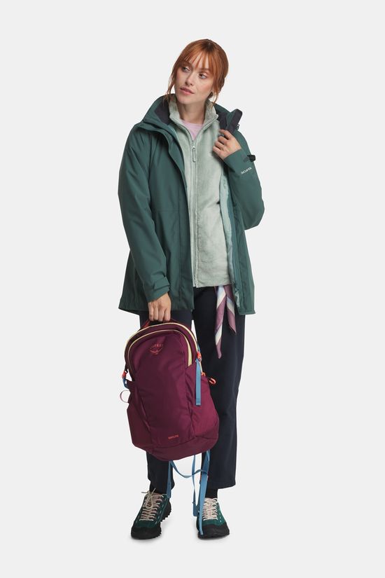 Jack Wolfskin Rotwand 3-In-1 Jas Dames Dark Green/Dark Green