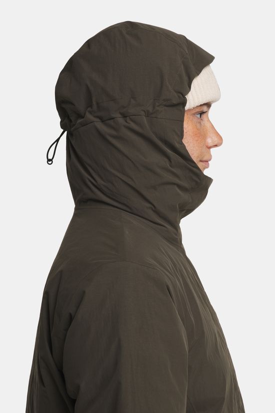 Jack Wolfskin Fiora Bay Long Gevoerde Jas Dames dark khaki