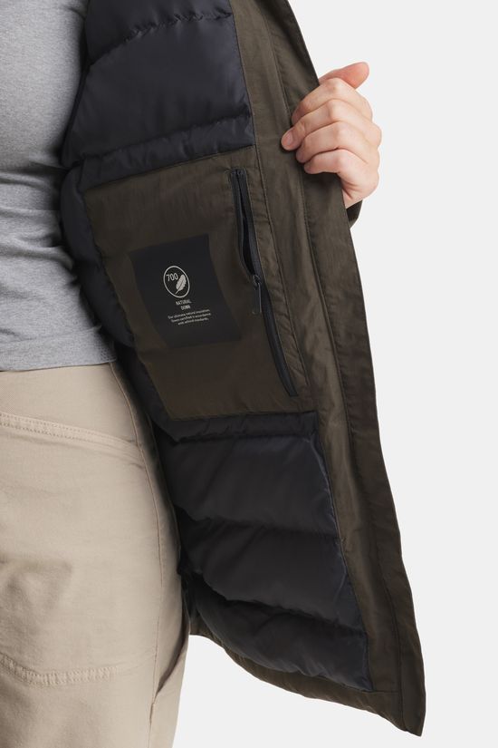 Jack Wolfskin Fiora Bay Long Gevoerde Jas Dames dark khaki