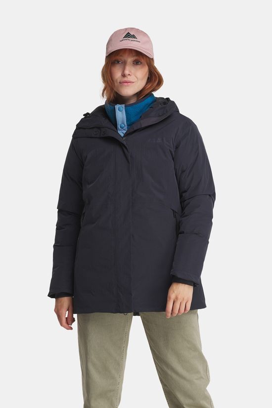 Jack Wolfskin Fiora Bay Long Gevoerde Jas Dames Blauw