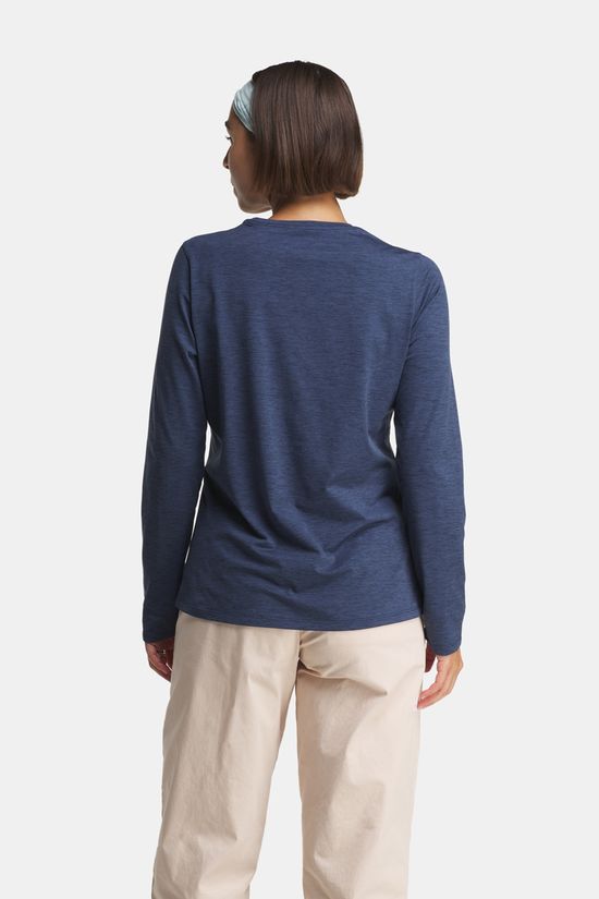 Jack Wolfskin Trail Shirt Met Lange Mouwen Dames Navy Blue
