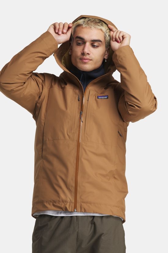 Patagonia Boulder Fork Gevoerde Regenjas mid brown