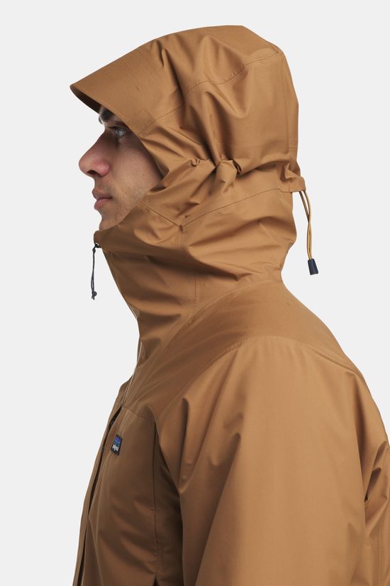 Patagonia Boulder Fork Gevoerde Regenjas mid brown