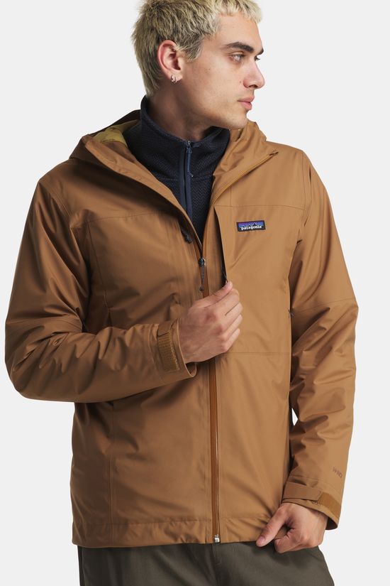 Patagonia Boulder Fork Gevoerde Regenjas mid brown