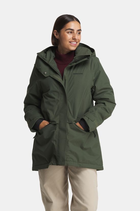 Didriksons Essa Gevoerde Jas Dames dark green