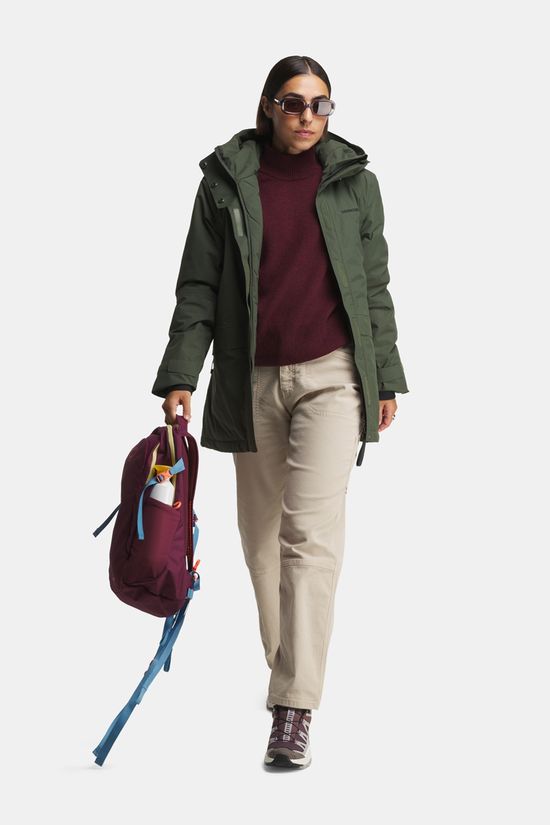 Didriksons Essa Gevoerde Jas Dames dark green