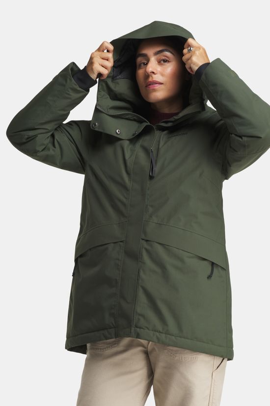 Didriksons Essa Gevoerde Jas Dames dark green