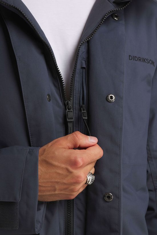 Didriksons Akilles Gevoerde Parka Unisex mid blue