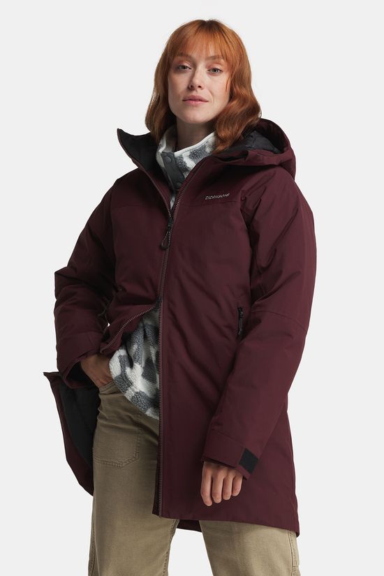 Didriksons Marget Gevoerde Parka Dames Bordeaux / Maroon
