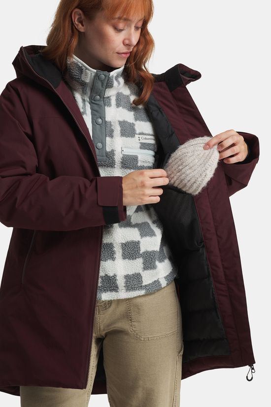 Didriksons Marget Gevoerde Parka Dames Bordeaux / Maroon