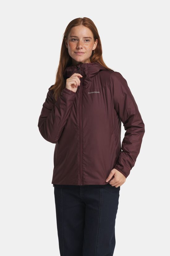 Didriksons Karix Gevoerde Jas Dames Bordeaux / Maroon