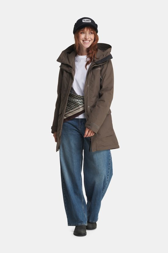 Didriksons Felia Gevoerde Parka Dames mid brown