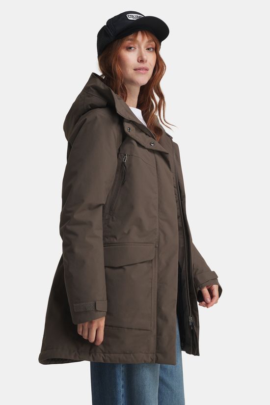 Didriksons Felia Gevoerde Parka Dames mid brown