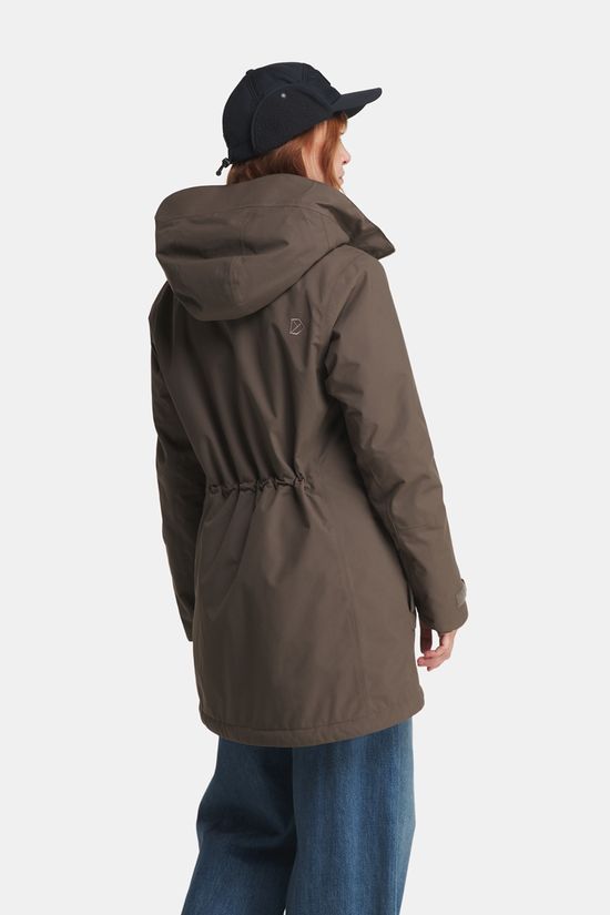 Didriksons Felia Gevoerde Parka Dames mid brown