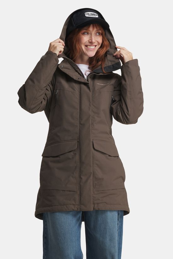 Didriksons Felia Gevoerde Parka Dames mid brown