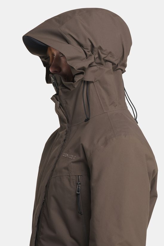 Didriksons Felia Gevoerde Parka Dames mid brown