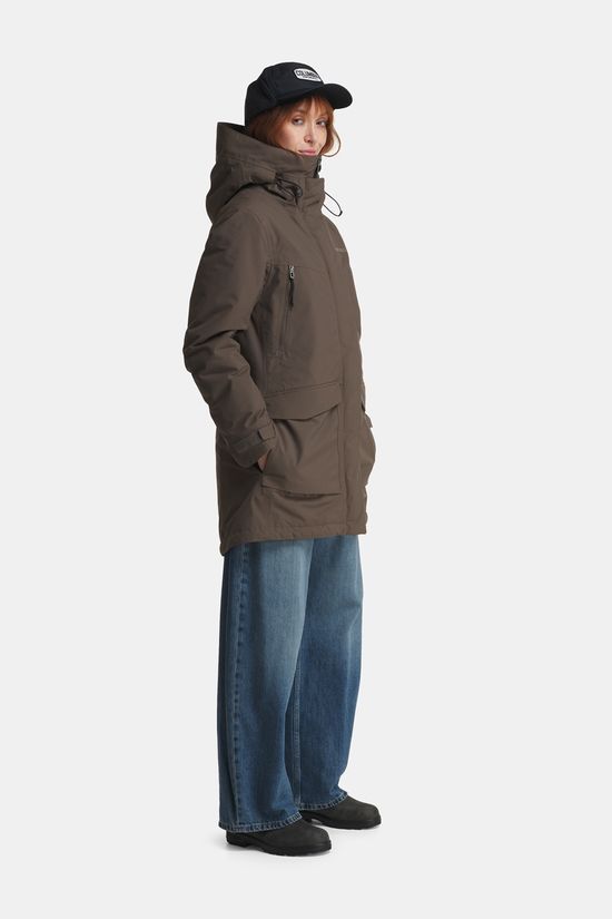 Didriksons Felia Gevoerde Parka Dames mid brown