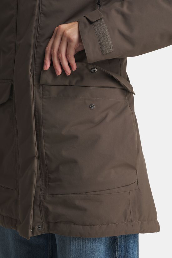 Didriksons Felia Gevoerde Parka Dames mid brown