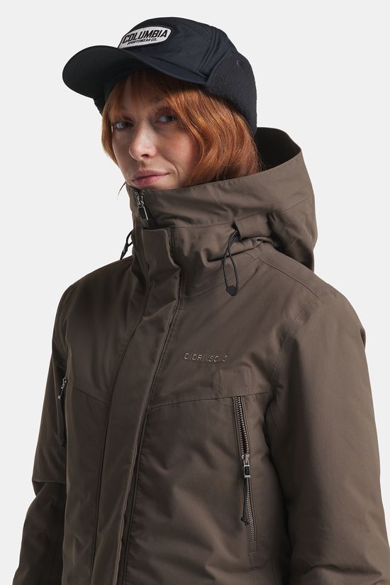 Didriksons Felia Gevoerde Parka Dames mid brown