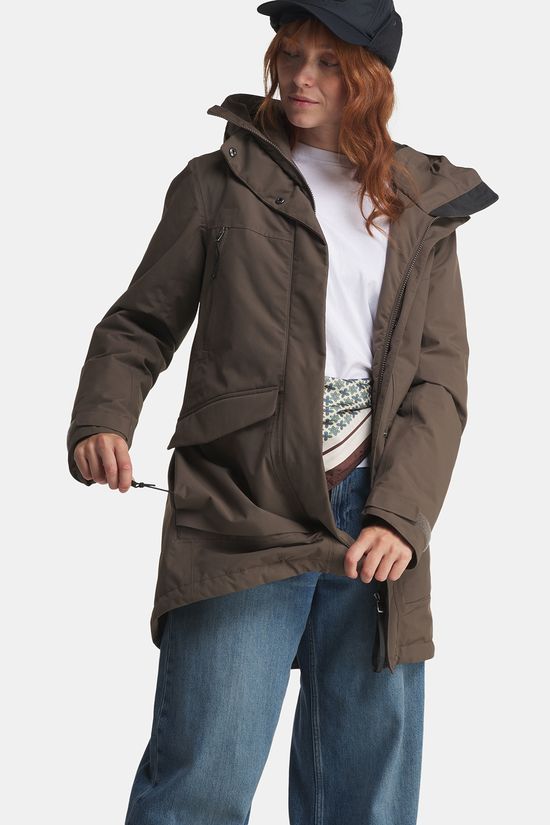 Didriksons Felia Gevoerde Parka Dames mid brown