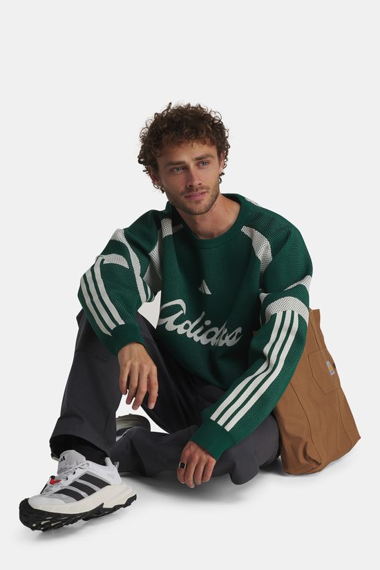 adidas House Of Tiro Knitted Sweatshirt Dark Khaki/Ivory