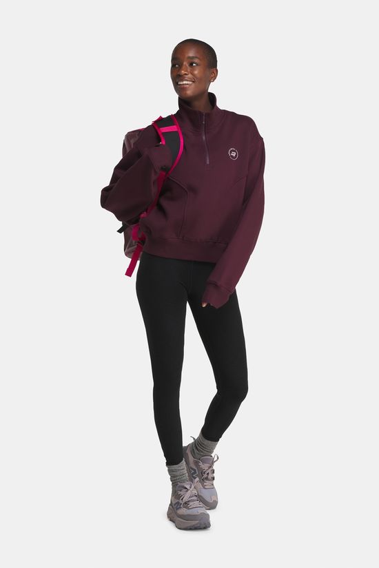 Röhnisch Base Sweat Half Zip Fleecetrui Dames Egg Plant