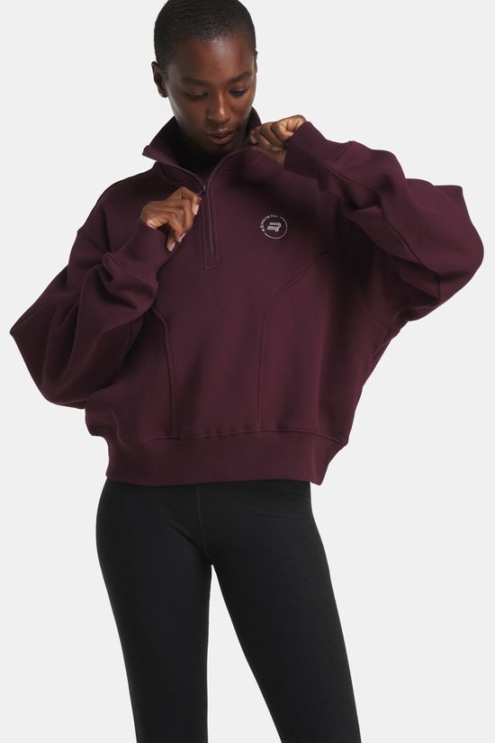 Röhnisch Base Sweat Half Zip Fleecetrui Dames Egg Plant