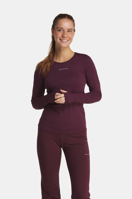 Röhnisch Jacquard LS Top Dames Egg Plant
