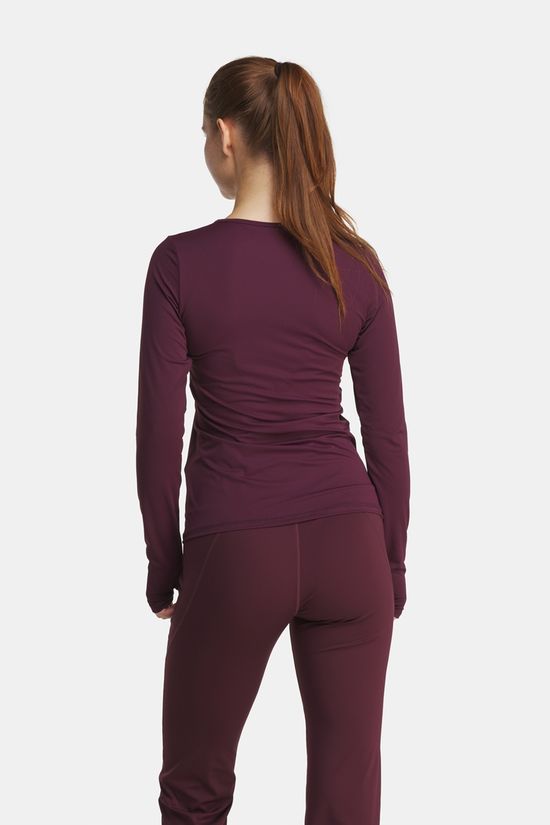 Röhnisch Jacquard LS Top Dames Egg Plant