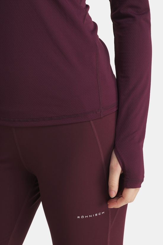 Röhnisch Jacquard LS Top Dames Egg Plant
