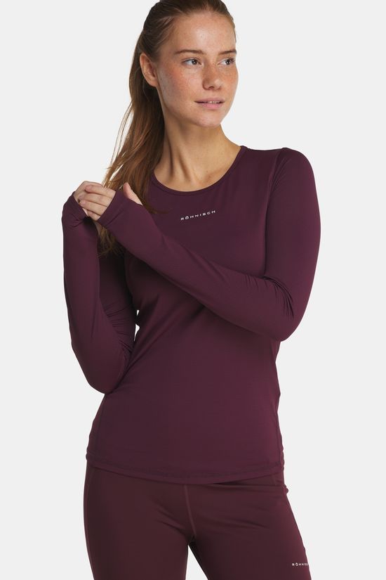 Röhnisch Jacquard LS Top Dames Egg Plant