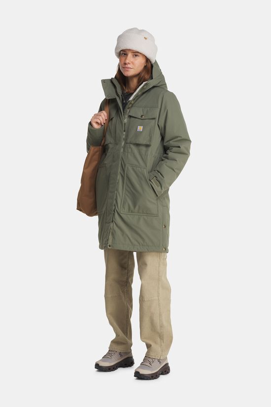 Carhartt Great Lands Gevoerde Parka Dames Olive Green