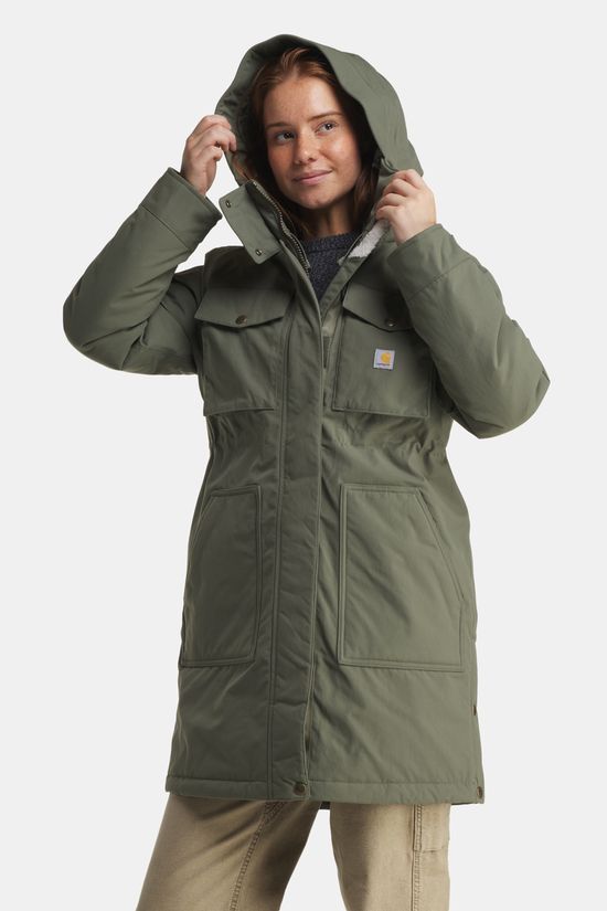 Carhartt Great Lands Gevoerde Parka Dames Olive Green