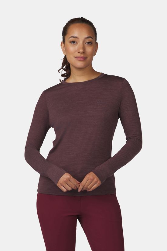 Ayacucho Midweight Merino Langemouwen Shirt Dames Egg Plant