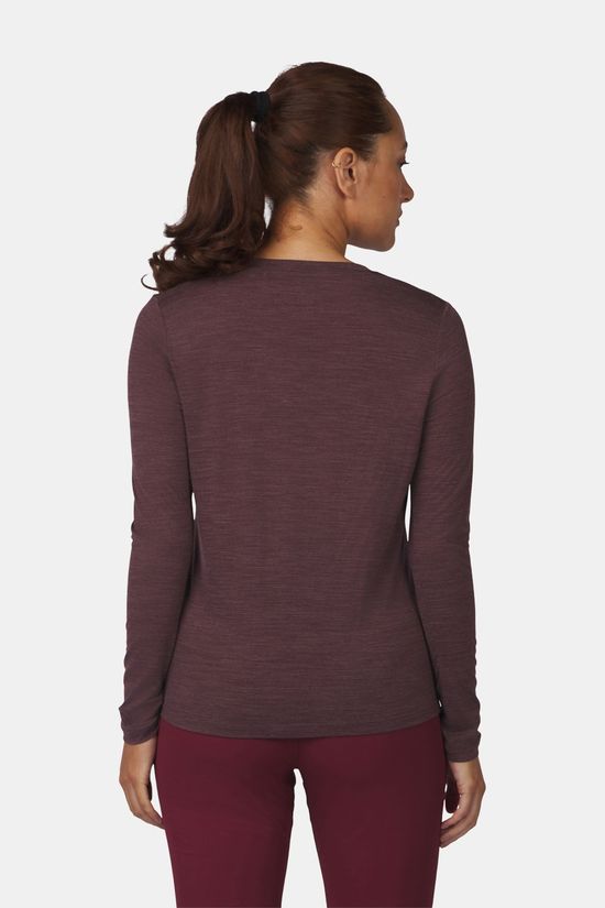 Ayacucho Midweight Merino Langemouwen Shirt Dames Egg Plant
