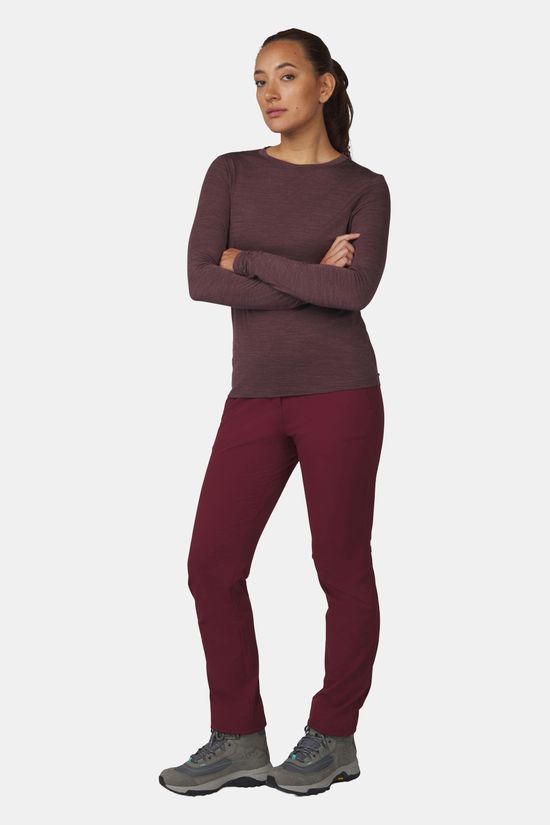 Ayacucho Midweight Merino Langemouwen Shirt Dames Egg Plant