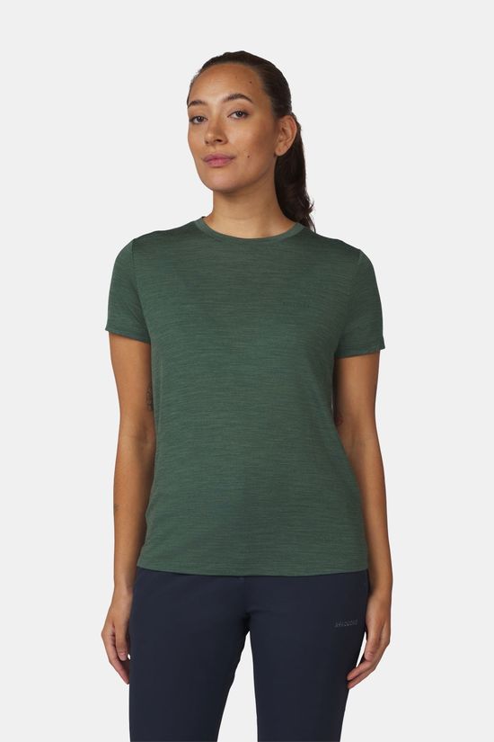 Ayacucho Midweight Merino T-Shirt Dames dark green